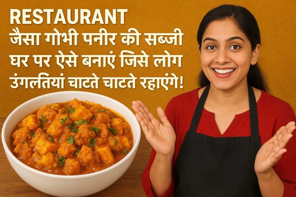 RESTURANT जैसा गोभी पनीर की सब्जी घर पर ऐसे बनाएं जिसे लोग उंगलियां चाटते चाटते रह जाएंगे!